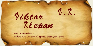Viktor Klepan vizit kartica